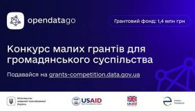 До 6 грудня – прийом заявок на конкурс малих грантів для громадянського суспільства Opendatago