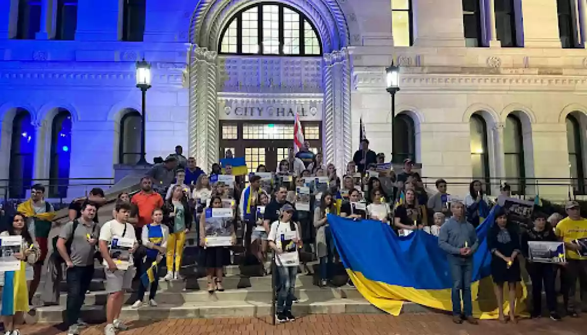 Українці в Північній Америці проводять публічні акції до річниці повномасштабного вторгнення