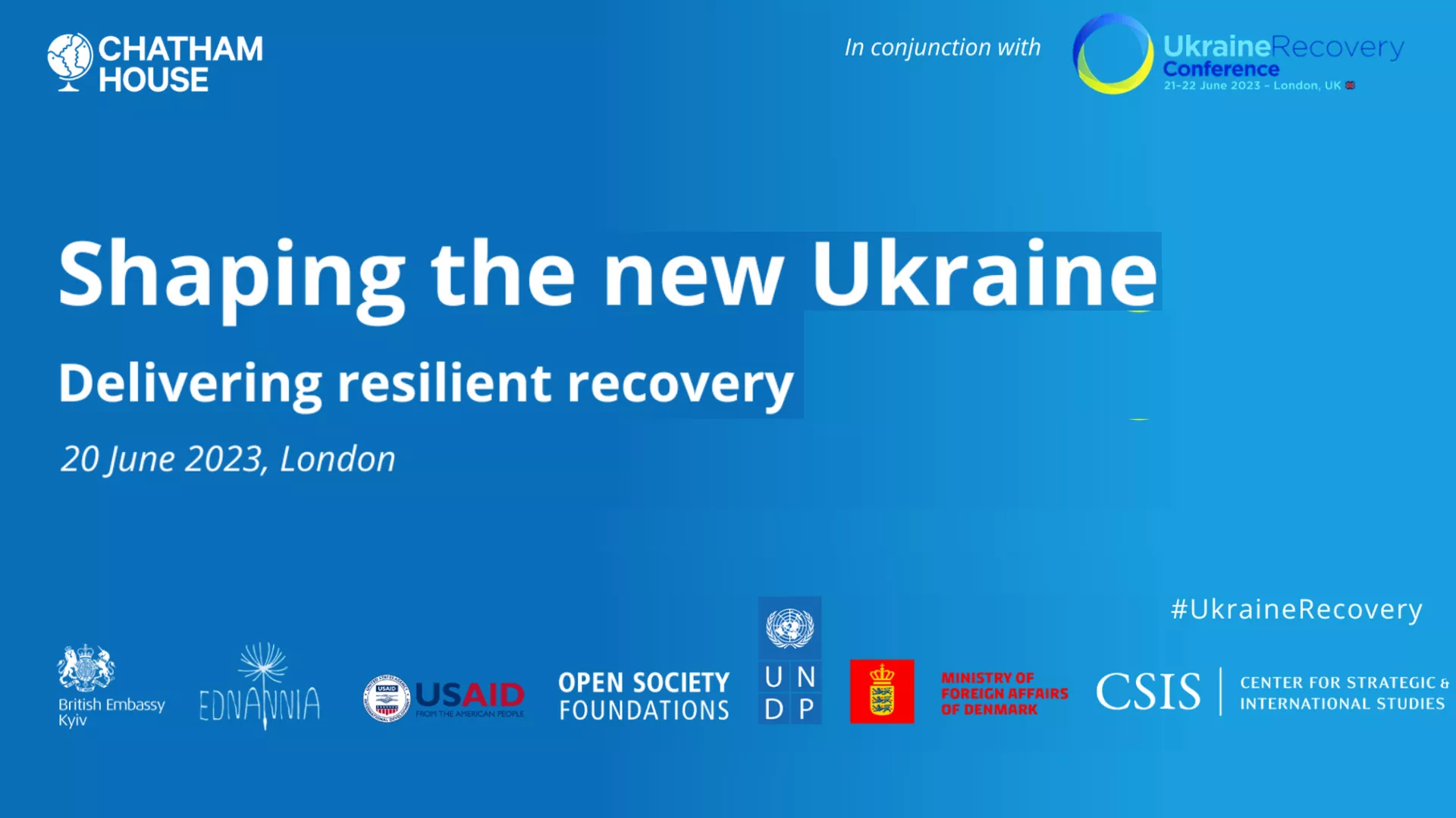 Програма заходу «Розбудова нової України» в рамках Міжнародної конференції з відновлення України в Лондоні