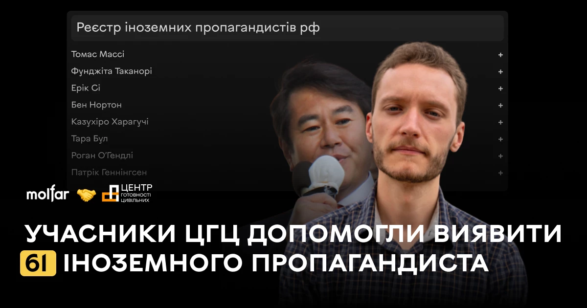 Волонтерський OSINT-підрозділ допоміг розвідспільноті Molfar виявити 61 російського пропагандиста
